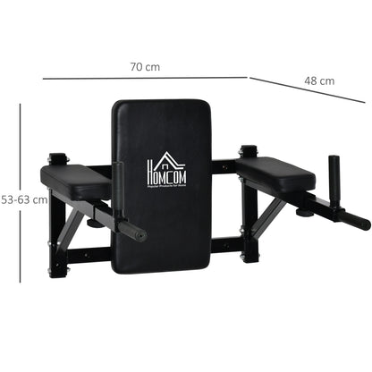HOMCOM Barra Musculación Pared Deporte Fitness Gimnasio Dominadas Flexiones Casa