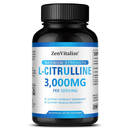3000 Milligrams of L-citrulline ( Vegetarian Capsules) - Endurance, Exercise Performance - Men's Supplement