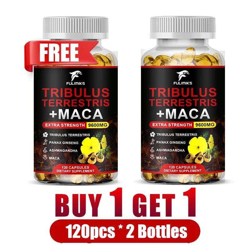 Buy 2 Get 2 Free! Tribulus Terrestris Capsules, Support Promotes Healthy Blood Flow, Vitality & Athletic Drive, Enhanced Mood