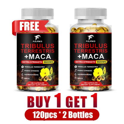 Buy 2 Get 2 Free! Tribulus Terrestris Capsules, Support Promotes Healthy Blood Flow, Vitality & Athletic Drive, Enhanced Mood