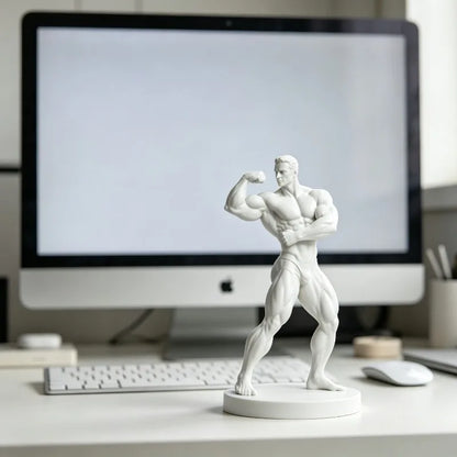 New 3D Printed Fitness Mr. Sculpture Showcases the Power and Beauty of Fitness Fitness Gym Yoga Gym Decoration