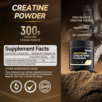 Ahete Micronized Creatine Monohydrate Powder (300g)