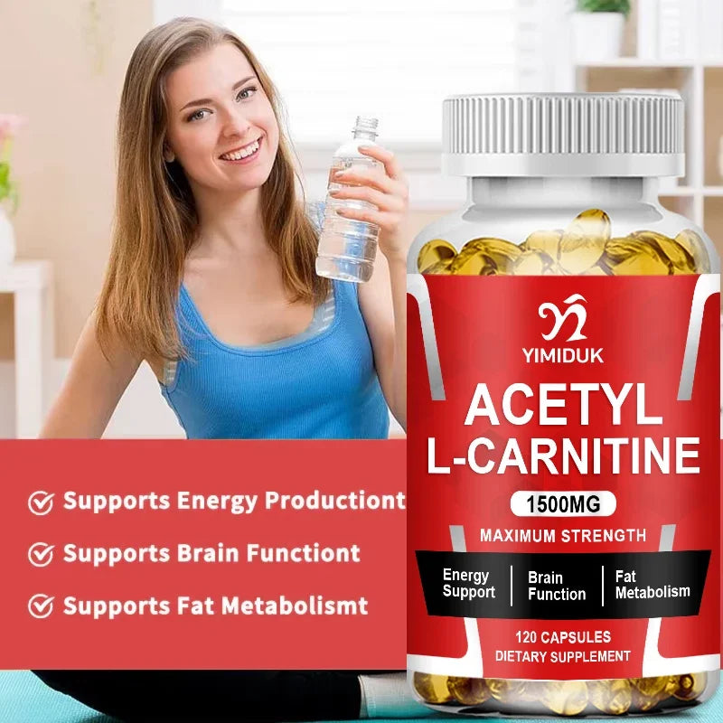 Buy 1 Get 1 Free! Pure Acetyl L-Carnitine Supplement, for Enhances Mental Clarity, Mood & Learning Ability, Cognitive Function