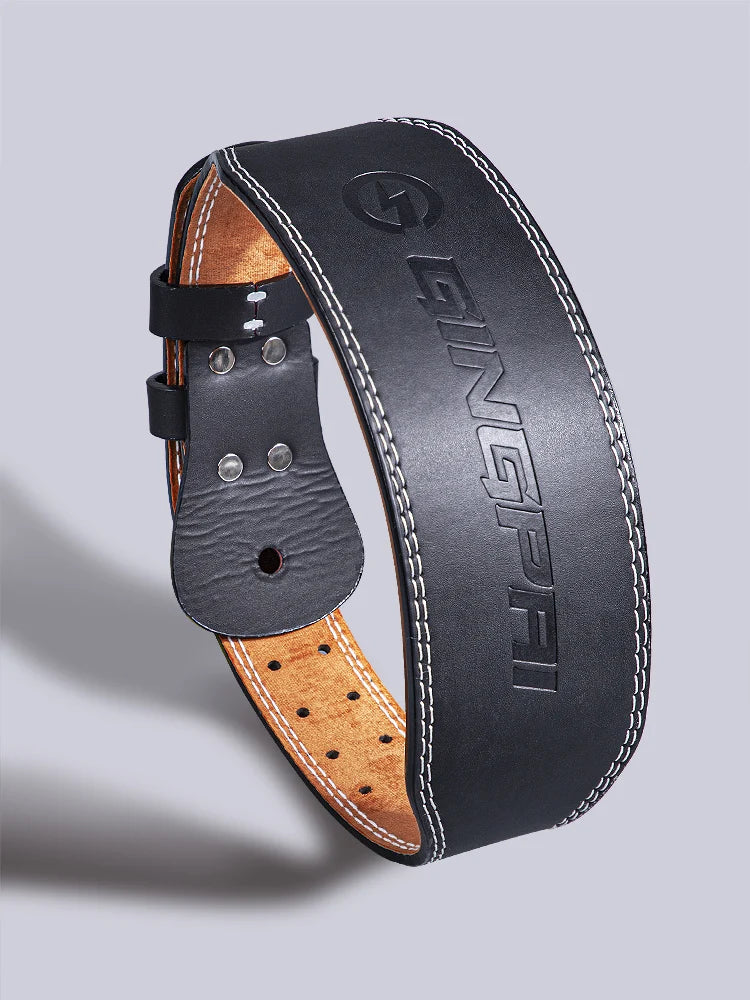 10cm Width Fitness Leather Belt Squat Hard Pull Waist Training Sports Waist Protective Gear Weightlifting Fast Buckle Belt