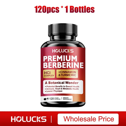 Buy 1 Get 1 Free! Premium Berberine Supplement, for Natural Blood Sugar, Liver Detox, Metabolic Health & Weight Management Aid