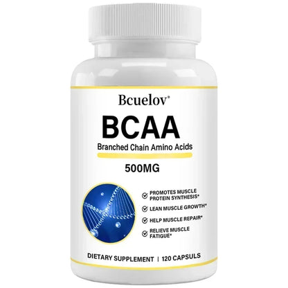 BCAA Supplement – Branched Chain Amino Acids Capsules – Enhance Strength and Energy Levels, Increase Muscle Mass