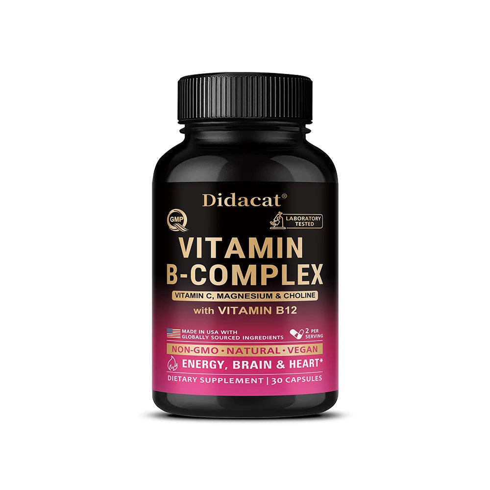 Usable Unisex Active Vitamin B Complex, Highly Effective and Easily Absorbed - Immune, Energy, and Metabolic Supplement