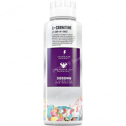 L-Carnitine Liquid 3000mg Sour Gummy Worm Flavor, 31 Servings, Fitness Supplement, Amino Acid Drink, Energy & Metabolism Support