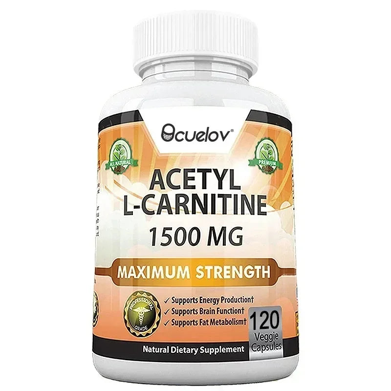 Acetyl L-Carnitine Capsules, Unisex Energy & Metabolic Support Dietary Supplement, Increase Body Performance, Promote Metabolic