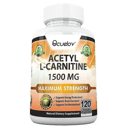 Acetyl L-Carnitine Capsules, Unisex Energy & Metabolic Support Dietary Supplement, Increase Body Performance, Promote Metabolic