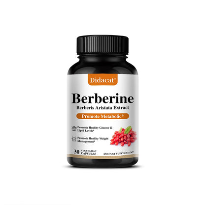 Berberine 500 Mg Dietary Supplement - Metabolism, Healthy Weight Management, Circulatory Health, Blood Lipids, Blood Sugar
