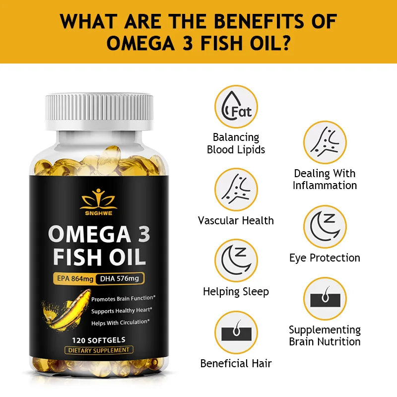Omega 3 Fish Oil Supplements Contain Fish Oil Vitamins Containing Omega 3 Fatty Acids, Including EPA, DHA, and Genetically Modif