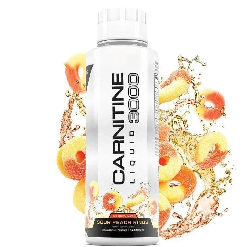 L-Carnitine Liquid 3000mg Sour Gummy Worm Flavor, 31 Servings, Fitness Supplement, Amino Acid Drink, Energy & Metabolism Support