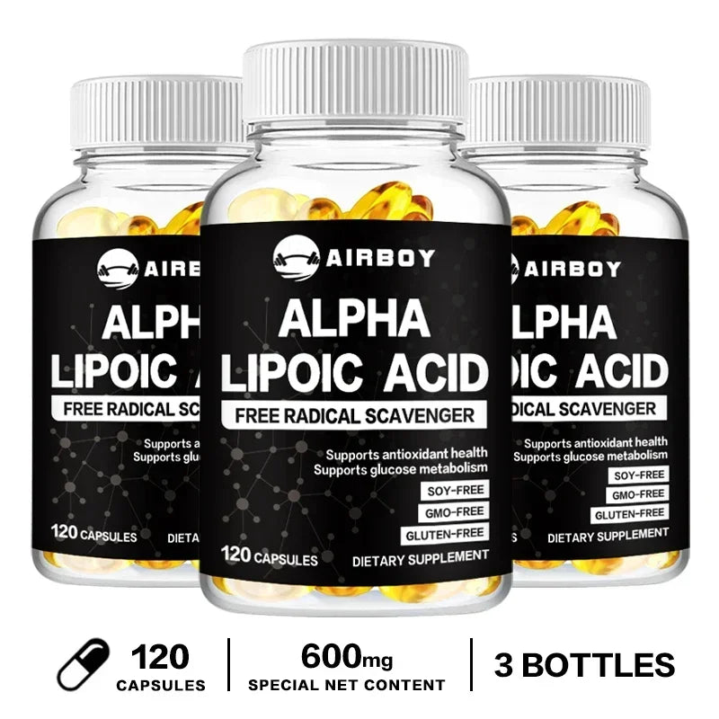 Alpha Lipoic Acid - Supports Neurological Health, Relieve Neuralgia, Powerful Antioxidant, Sugar Metabolism, Improves Immunity