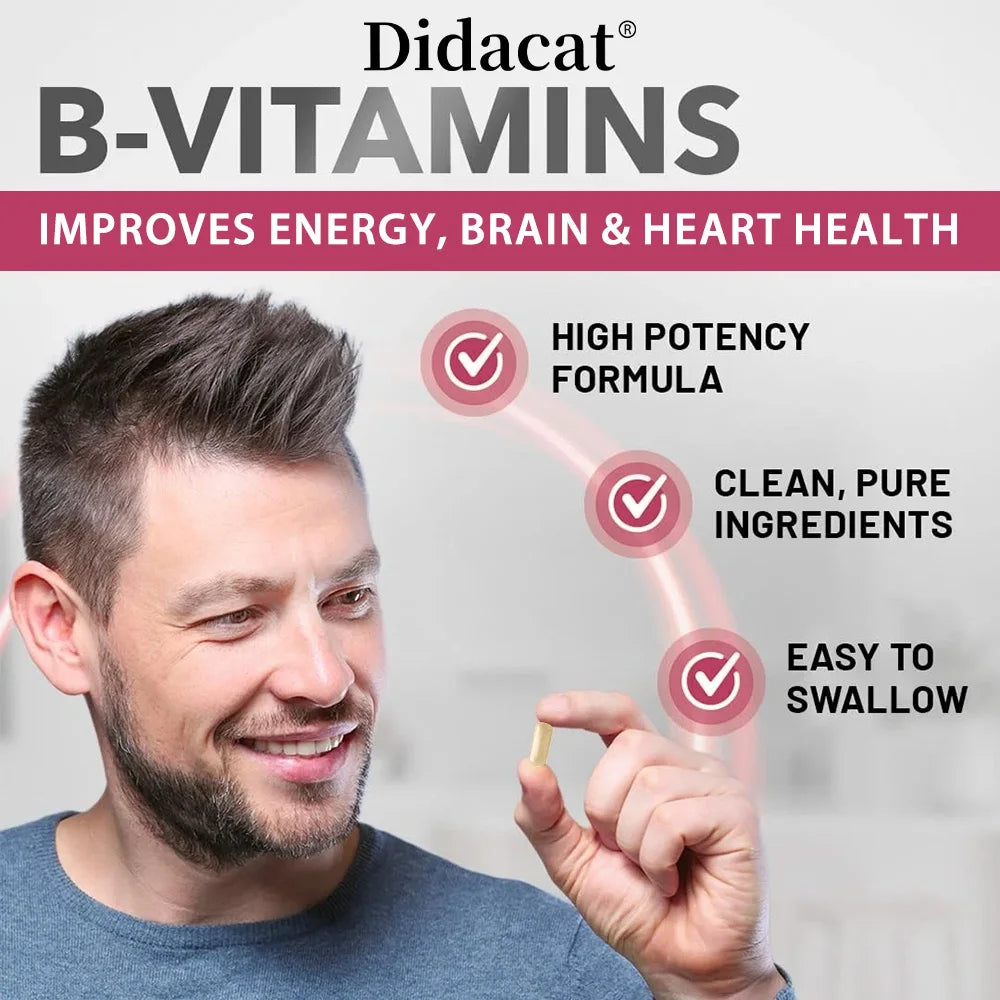 Usable Unisex Active Vitamin B Complex, Highly Effective and Easily Absorbed - Immune, Energy, and Metabolic Supplement