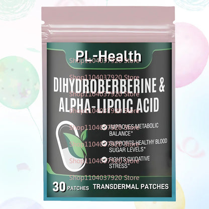 30 Patches Dihydroberberine Transdermal Patches with Alpha Lipoic Acid Support Cellular Health for  Vitality and Well-being