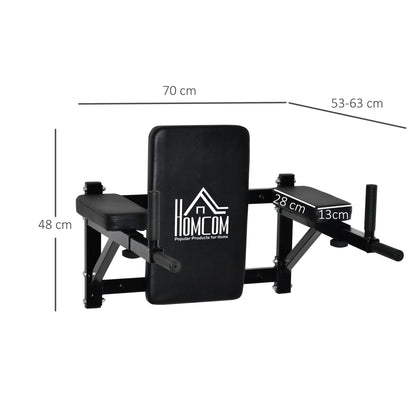 HOMCOM Barra Musculación Pared Deporte Fitness Gimnasio Dominadas Flexiones Casa