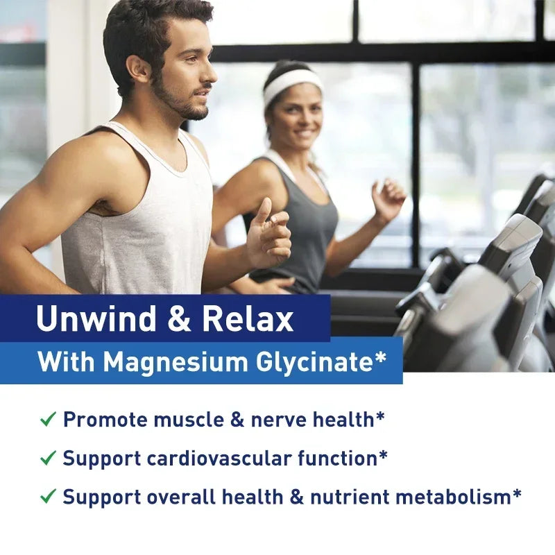 Magnesium Glycinate - Support Nerve, Heart and Muscle Health, Helps with Stress, Sleep Quality Support, Muscles Recovery