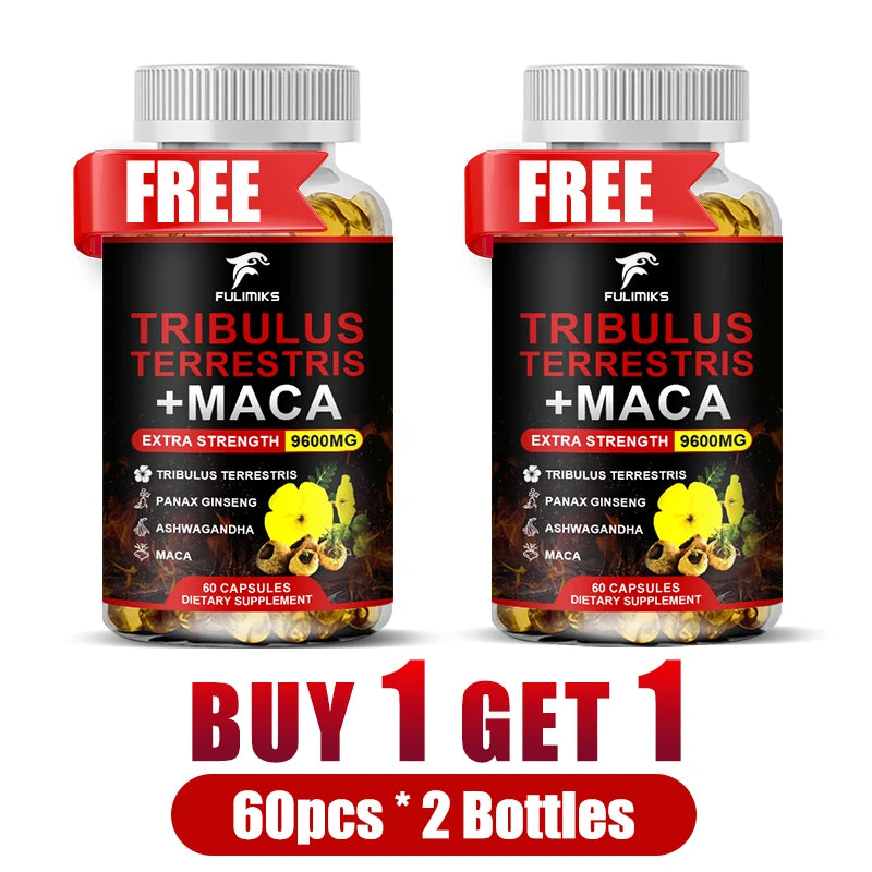 Buy 2 Get 2 Free! Tribulus Terrestris Capsules, Support Promotes Healthy Blood Flow, Vitality & Athletic Drive, Enhanced Mood