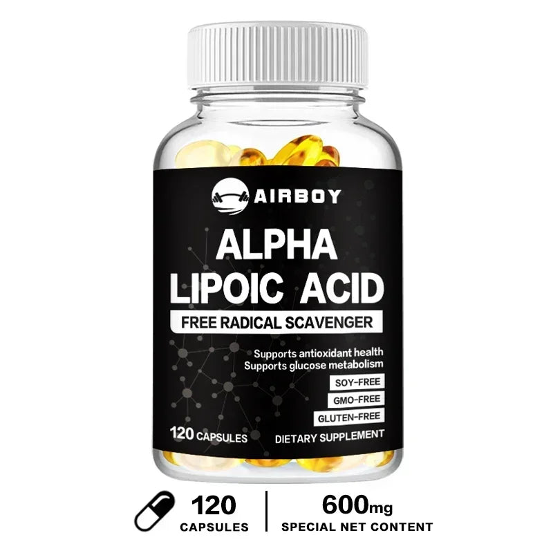 Alpha Lipoic Acid - Supports Neurological Health, Relieve Neuralgia, Powerful Antioxidant, Sugar Metabolism, Improves Immunity