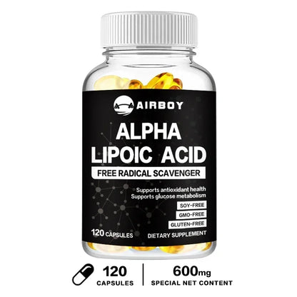 Alpha Lipoic Acid - Supports Neurological Health, Relieve Neuralgia, Powerful Antioxidant, Sugar Metabolism, Improves Immunity