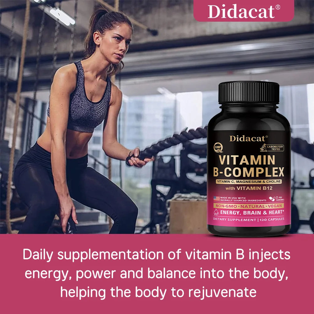 Usable Unisex Active Vitamin B Complex, Highly Effective and Easily Absorbed - Immune, Energy, and Metabolic Supplement