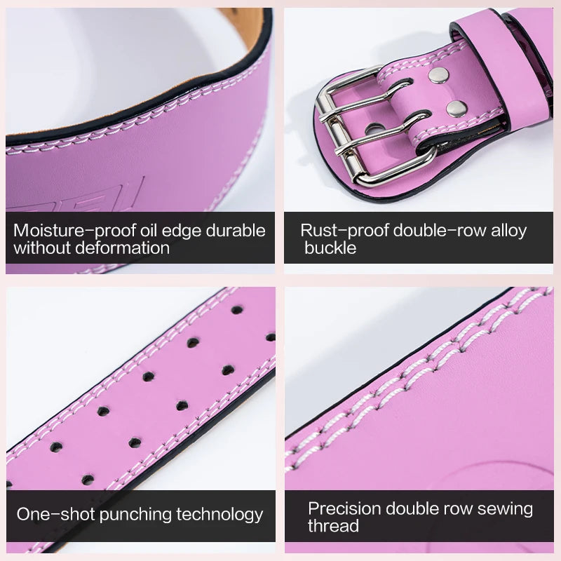 10cm Width Fitness Leather Belt Squat Hard Pull Waist Training Sports Waist Protective Gear Weightlifting Fast Buckle Belt