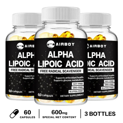 Alpha Lipoic Acid - Supports Neurological Health, Relieve Neuralgia, Powerful Antioxidant, Sugar Metabolism, Improves Immunity