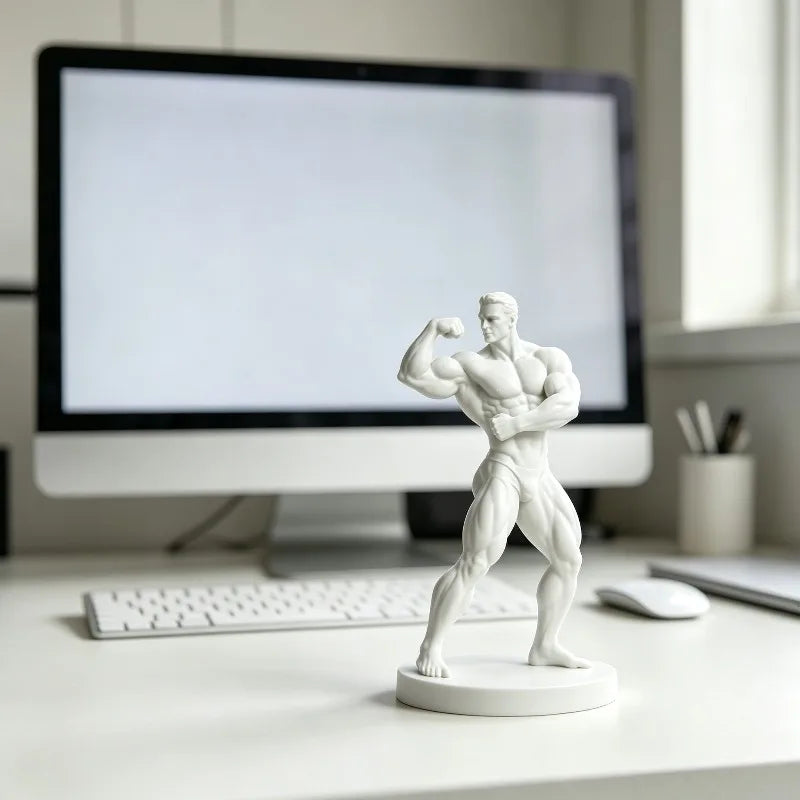 New 3D Printed Fitness Mr. Sculpture Showcases the Power and Beauty of Fitness Fitness Gym Yoga Gym Decoration