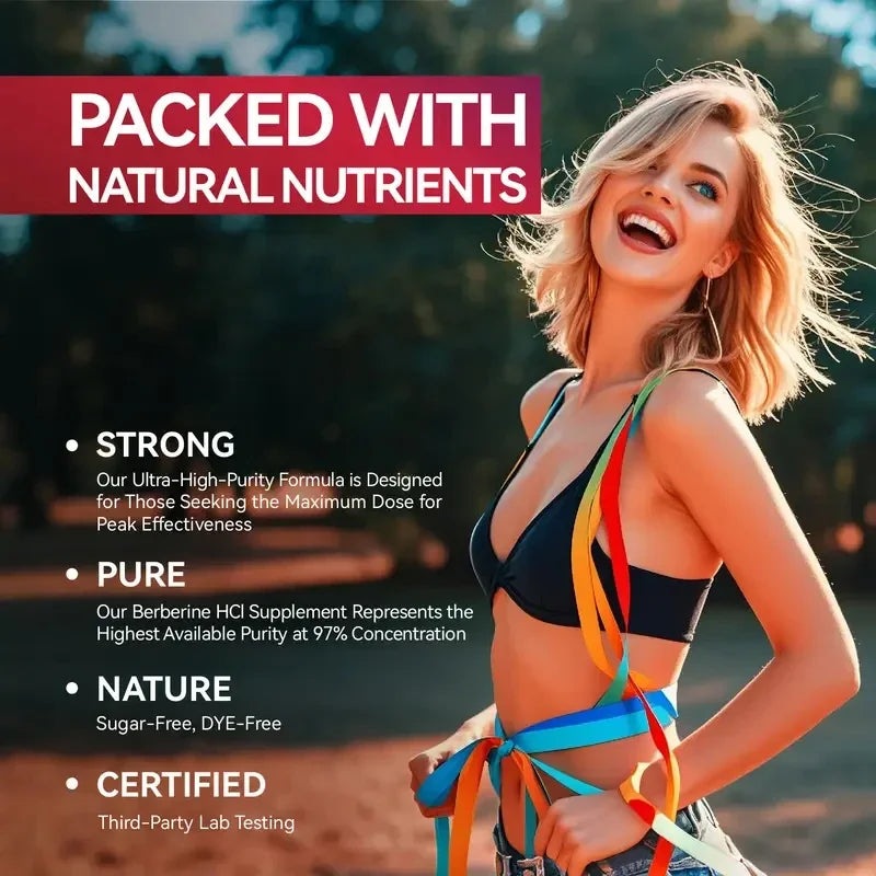 Buy 1 Get 1 Free! Premium Berberine Supplement, for Natural Blood Sugar, Liver Detox, Metabolic Health & Weight Management Aid