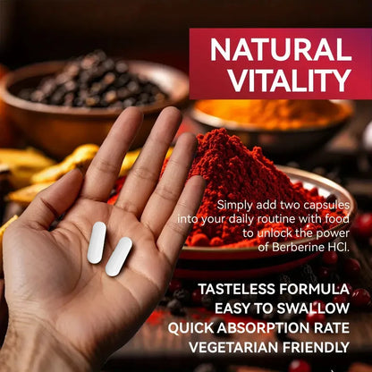 Buy 1 Get 1 Free! Premium Berberine Supplement, for Natural Blood Sugar, Liver Detox, Metabolic Health & Weight Management Aid