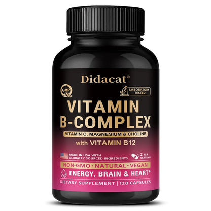 Usable Unisex Active Vitamin B Complex, Highly Effective and Easily Absorbed - Immune, Energy, and Metabolic Supplement
