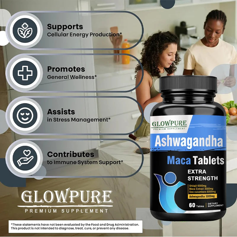 Powerful Herbal & Marine Blend Vitamin for Men Energy, Male Vitality and Overall Wellness Enhancing Supplement