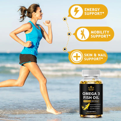 Omega 3 Fish Oil Supplements Contain Fish Oil Vitamins Containing Omega 3 Fatty Acids, Including EPA, DHA, and Genetically Modif