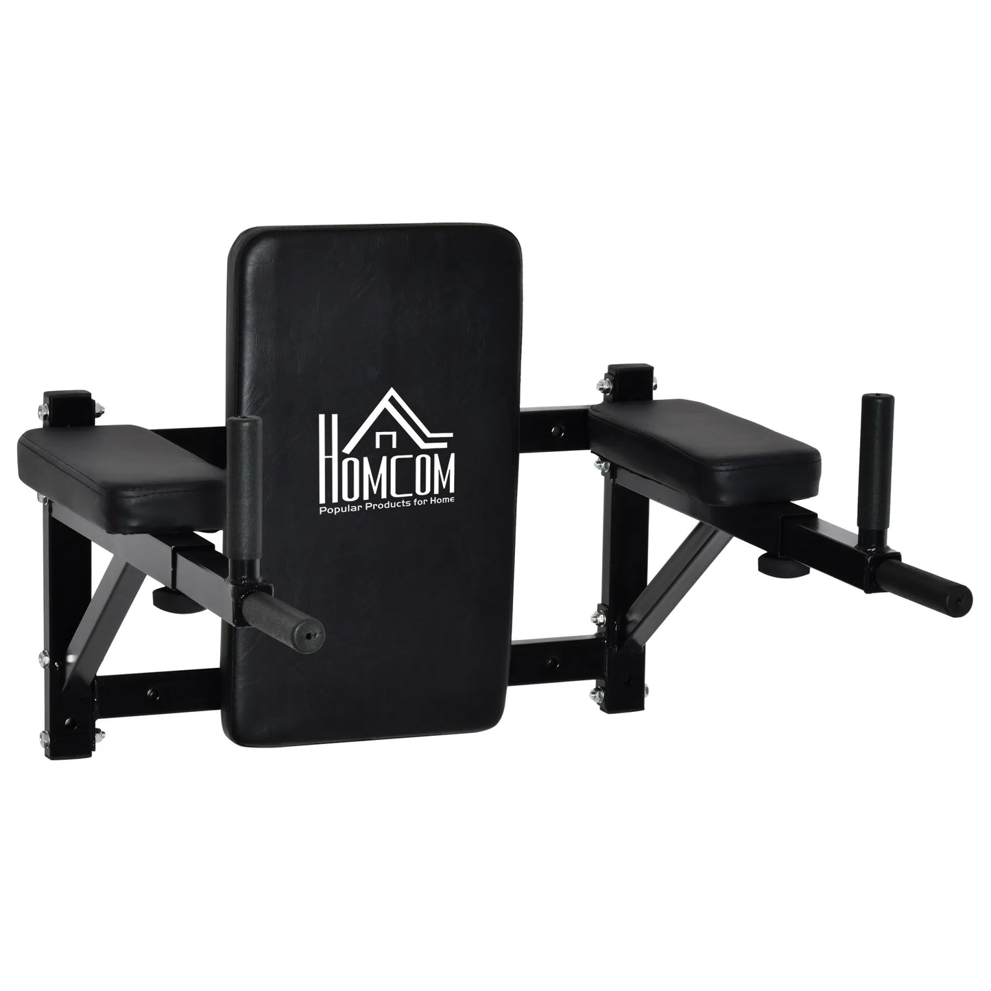 HOMCOM Barra Musculación Pared Deporte Fitness Gimnasio Dominadas Flexiones Casa