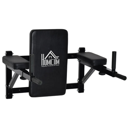 HOMCOM Barra Musculación Pared Deporte Fitness Gimnasio Dominadas Flexiones Casa