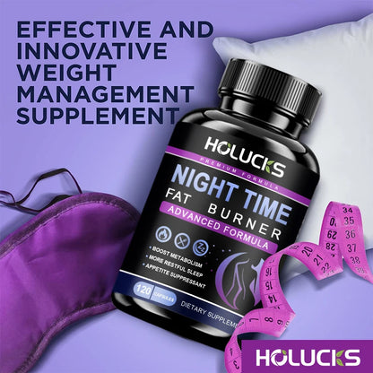 Extra Strength Night Fat Burner, Promote Fast Sleep Onset, Boosts Metabolism & Balances Cortisol, Reduce Nighttime Cravings
