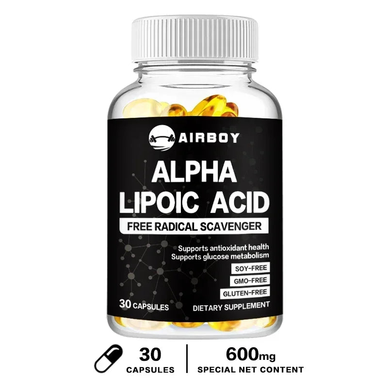 Alpha Lipoic Acid - Supports Neurological Health, Relieve Neuralgia, Powerful Antioxidant, Sugar Metabolism, Improves Immunity