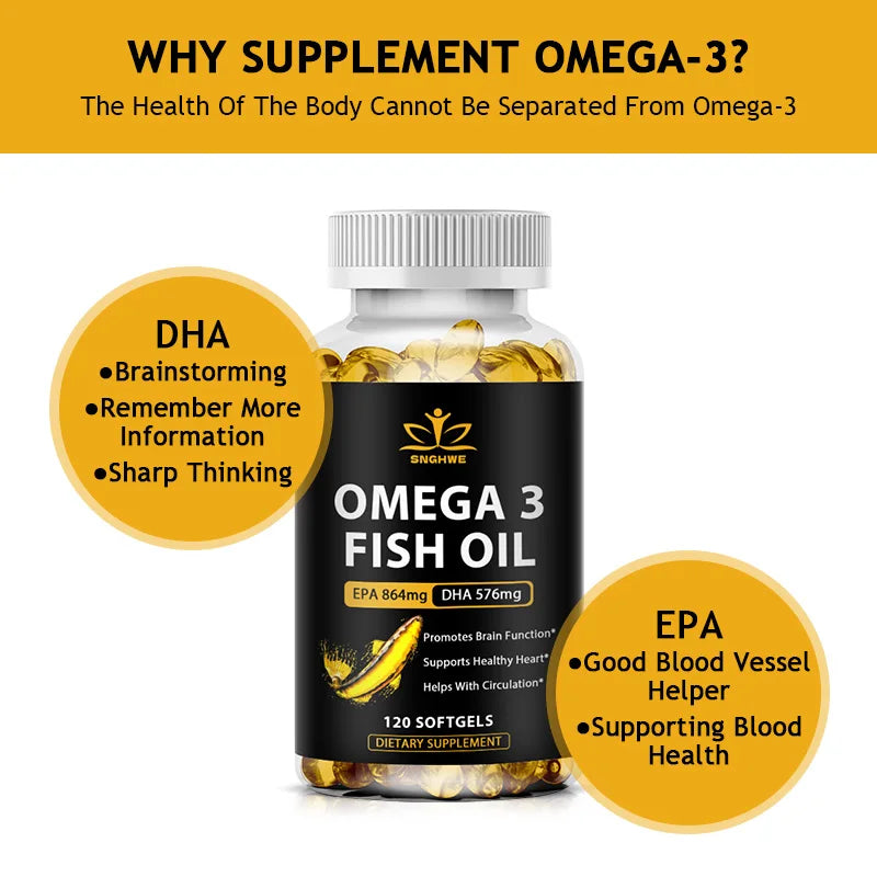 Omega 3 Fish Oil Supplements Contain Fish Oil Vitamins Containing Omega 3 Fatty Acids, Including EPA, DHA, and Genetically Modif