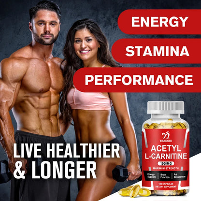 Buy 1 Get 1 Free! Pure Acetyl L-Carnitine Supplement, for Enhances Mental Clarity, Mood & Learning Ability, Cognitive Function