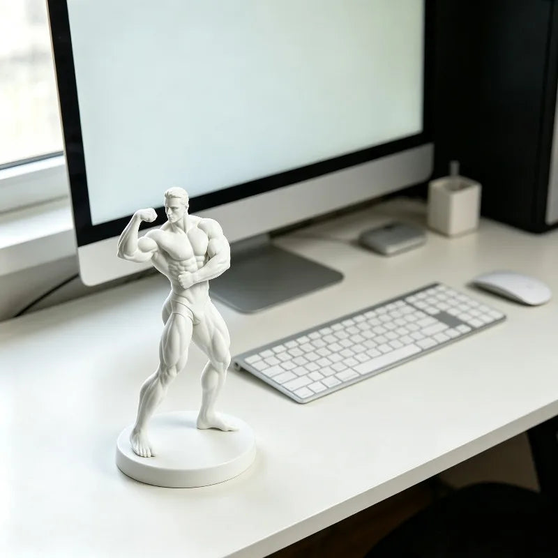 New 3D Printed Fitness Mr. Sculpture Showcases the Power and Beauty of Fitness Fitness Gym Yoga Gym Decoration