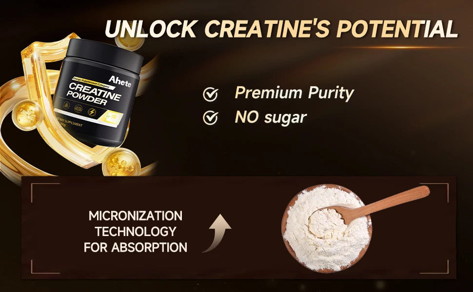 Ahete Micronized Creatine Monohydrate Powder (300g)