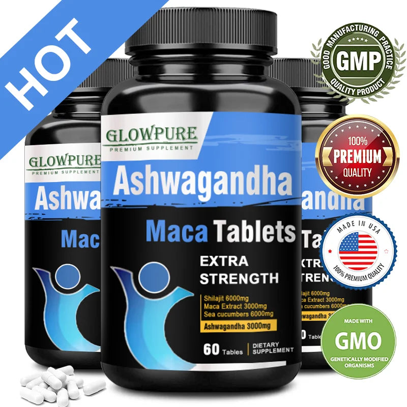 Powerful Herbal & Marine Blend Vitamin for Men Energy, Male Vitality and Overall Wellness Enhancing Supplement