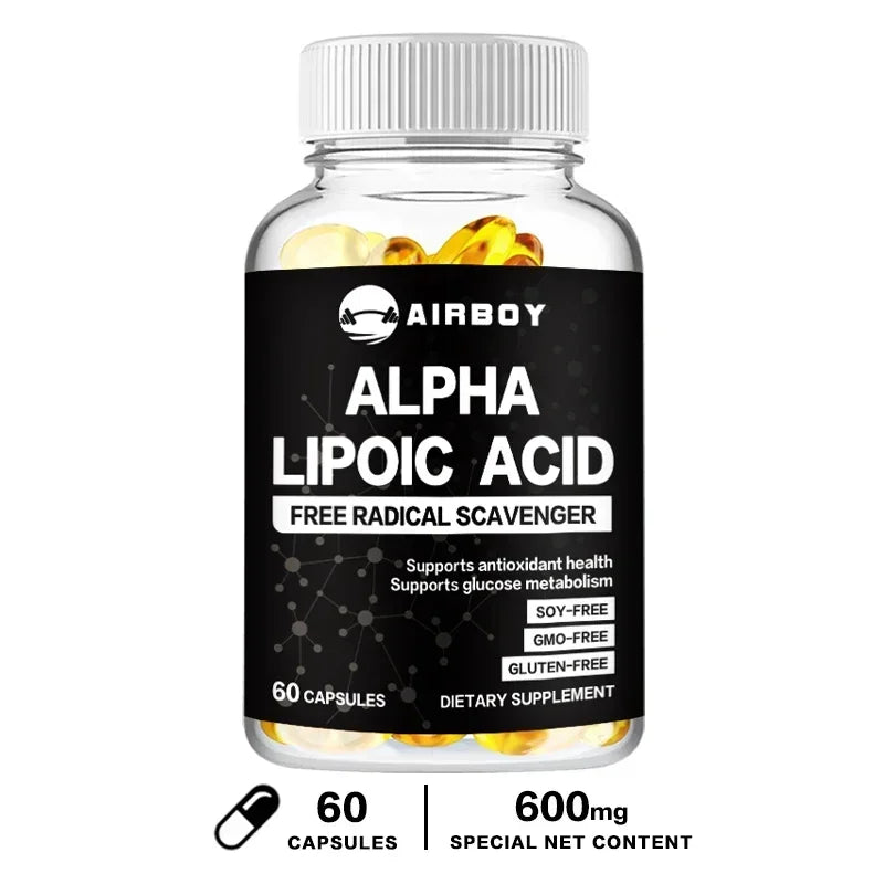 Alpha Lipoic Acid - Supports Neurological Health, Relieve Neuralgia, Powerful Antioxidant, Sugar Metabolism, Improves Immunity