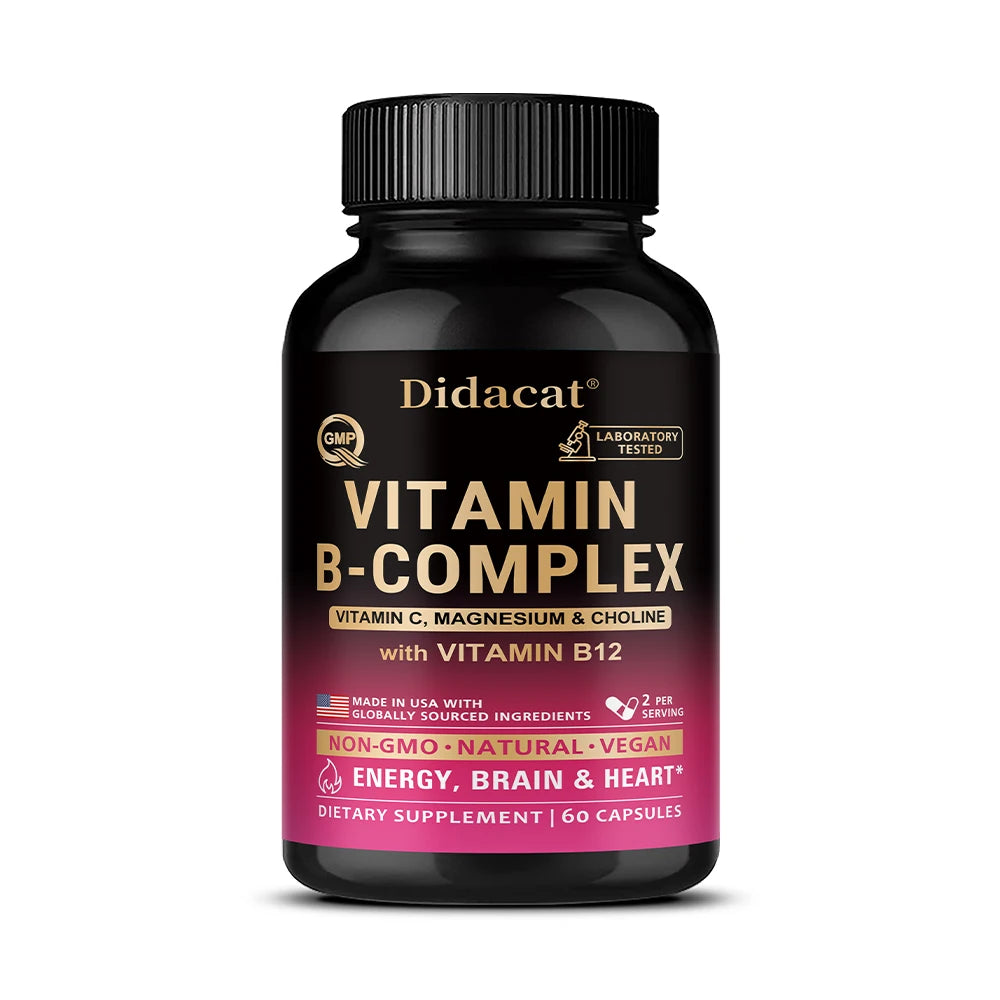 Usable Unisex Active Vitamin B Complex, Highly Effective and Easily Absorbed - Immune, Energy, and Metabolic Supplement