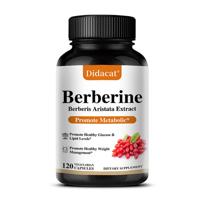 Berberine 500 Mg Dietary Supplement - Metabolism, Healthy Weight Management, Circulatory Health, Blood Lipids, Blood Sugar