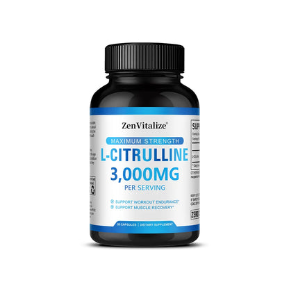 3000 Milligrams of L-citrulline ( Vegetarian Capsules) - Endurance, Exercise Performance - Men's Supplement