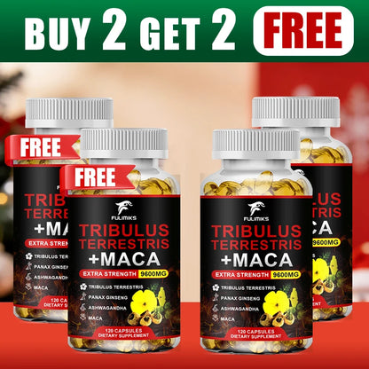 Buy 2 Get 2 Free! Tribulus Terrestris Capsules, Support Promotes Healthy Blood Flow, Vitality & Athletic Drive, Enhanced Mood